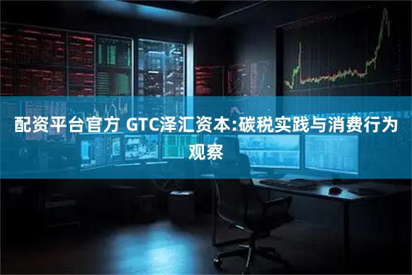 配资平台官方 GTC泽汇资本:碳税实践与消费行为观察
